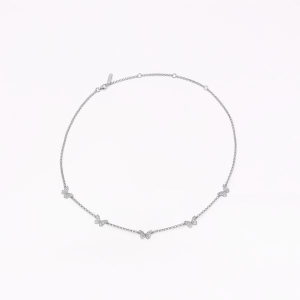 sophia webster Mariposa Silver Multi Necklace Silver