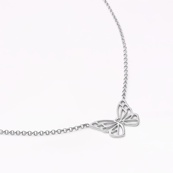 Sophia Webster Mariposa Silver Pendant Necklace Silver