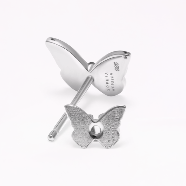 Sophia Webster Mariposa Silver Stud Earrings Silver