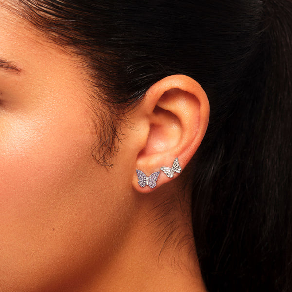 Sophia Webster Mariposa Silver Stud Earrings Silver