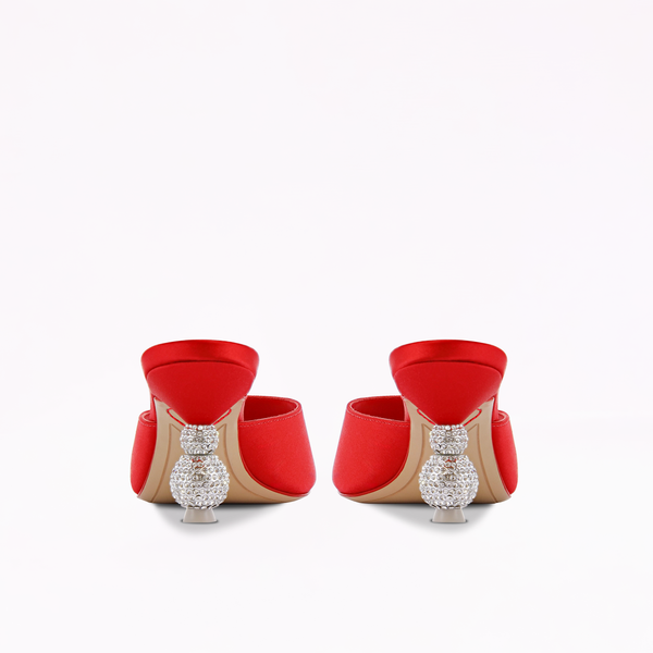 Sophia Webster Natalia Crystal Mid Mule Big Apple Red