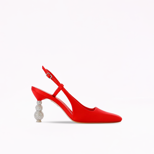 sophia webster Natalia Crystal Mid Slingback Pump Big Apple Red