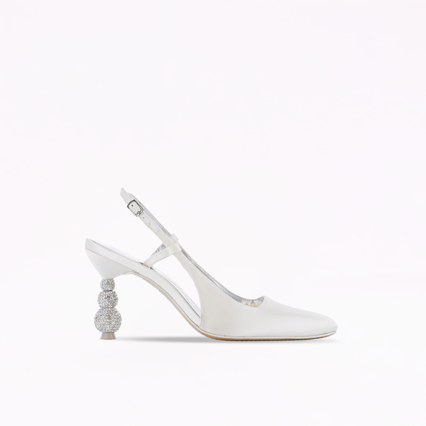 sophia webster Natalia Crystal Mid Slingback Pump Ivory