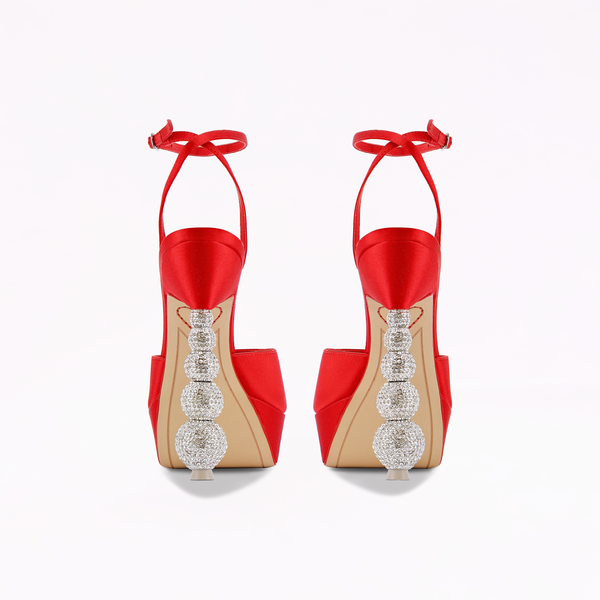 Sophia Webster Natalia Crystal Platform Sandal Big Apple Red