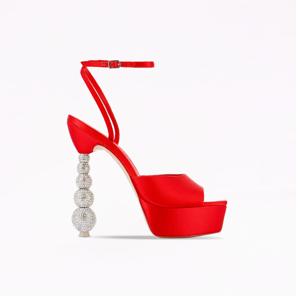 sophia webster Natalia Crystal Platform Sandal Big Apple Red