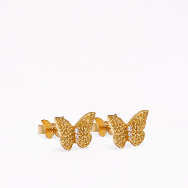 Sophia Webster Papillon 18K Gold Citrine Stud Earrings Gold Citrine