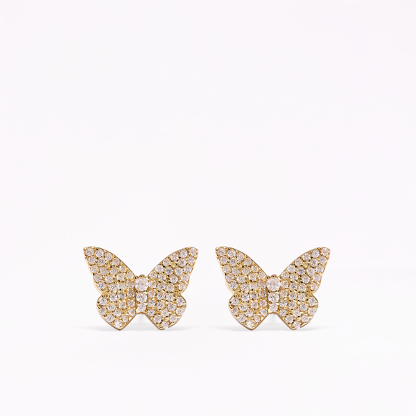 sophia webster Papillon 18K Gold Stud Earrings Gold