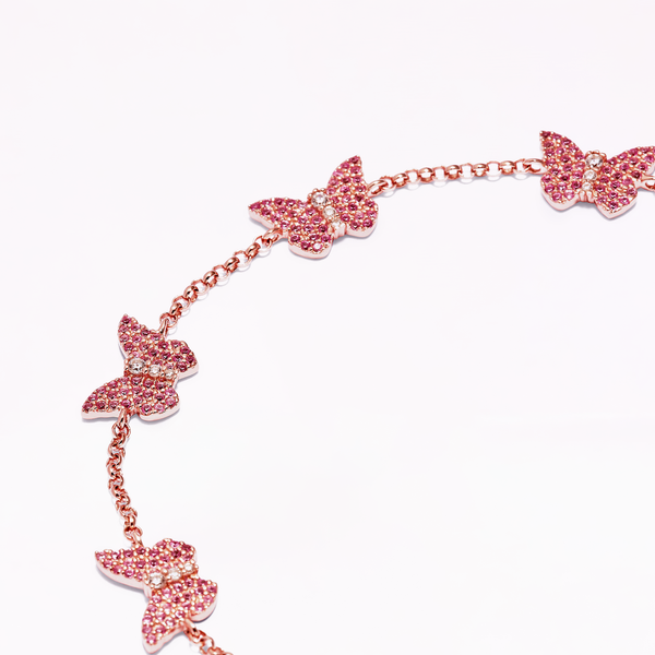 Sophia Webster Papillon 18K Rose Gold Cerise Bracelet Rose Gold