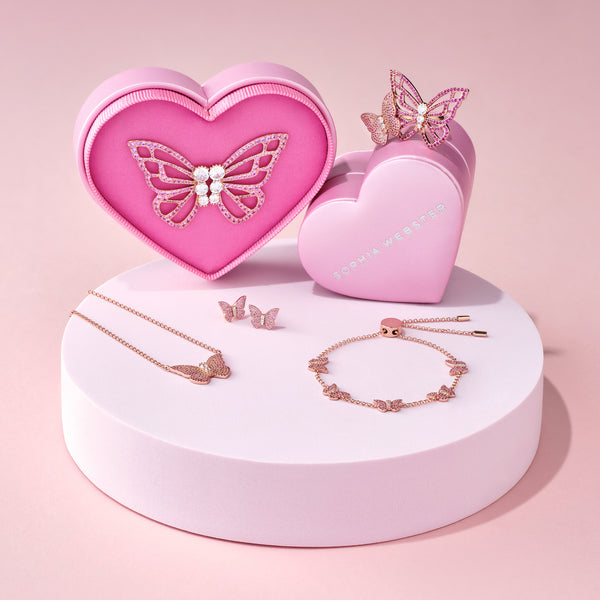 Sophia Webster Papillon 18K Rose Gold Cerise Bracelet Rose Gold