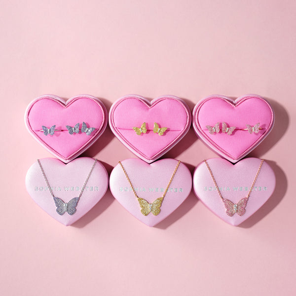 Sophia Webster Papillon 18K Rose Gold Cerise Classic Ring Rose Gold