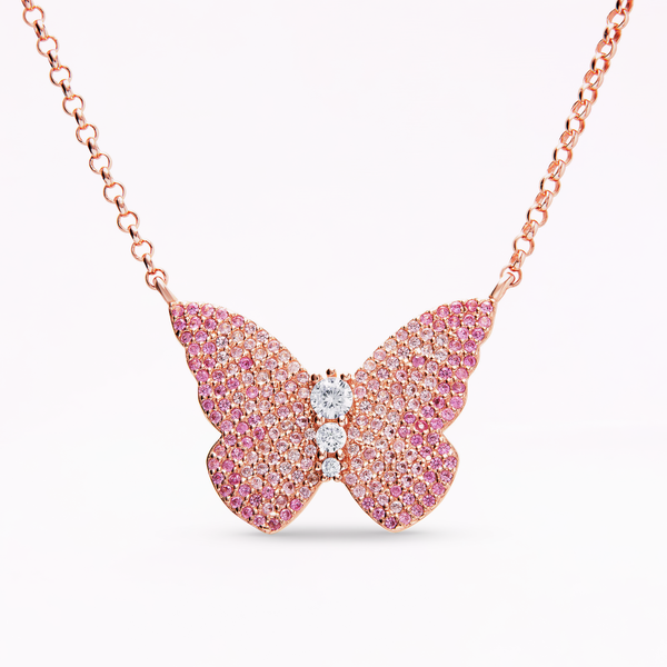 sophia webster Papillon 18K Rose Gold Cerise Pendant Necklace Rose Gold