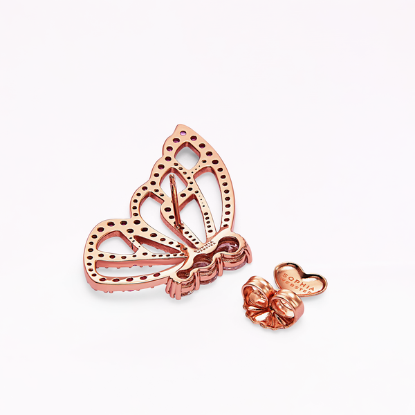 Sophia Webster Papillon 18K Rose Gold Statement Earrings Rose Gold