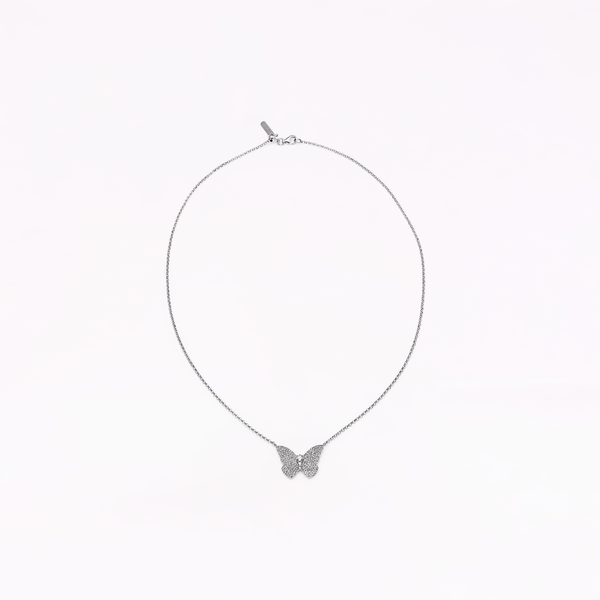 Sophia Webster Papillon Silver Pendant Necklace Silver