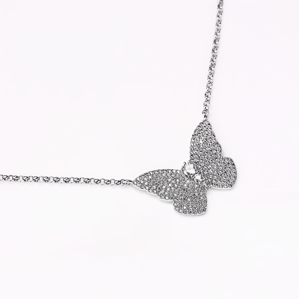Sophia Webster Papillon Silver Pendant Necklace Silver