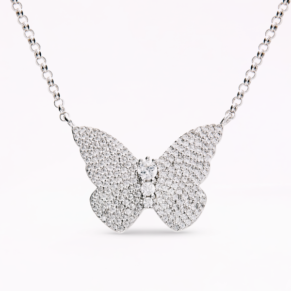 sophia webster Papillon Silver Pendant Necklace Silver