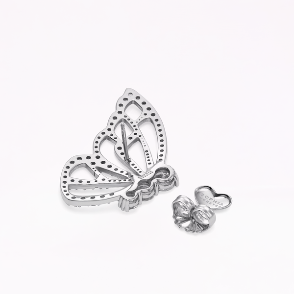 Sophia Webster Papillon Silver Statement Earrings Silver