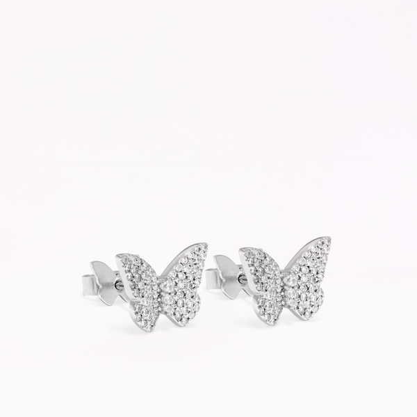 Sophia Webster Papillon Silver Stud Earrings Silver
