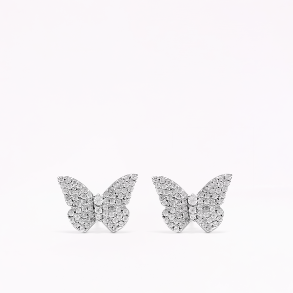 sophia webster Papillon Silver Stud Earrings Silver