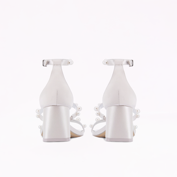 Sophia Webster Rosalind Pearl Mid Block Sandal Ivory