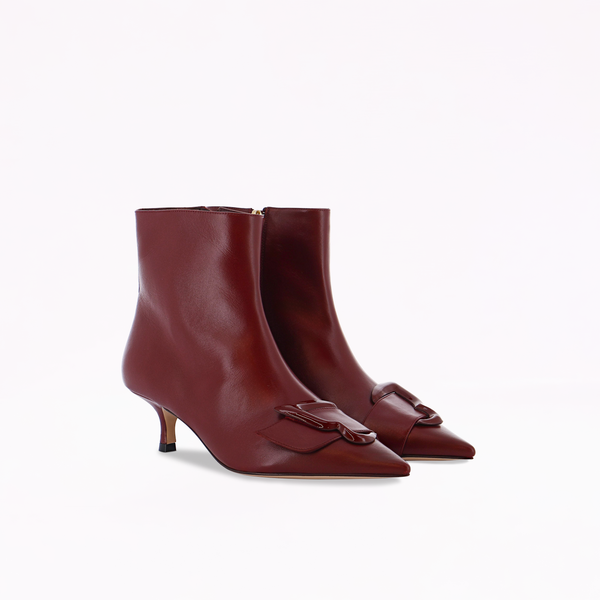 Sophia Webster Blair Low Ankle Boot Dark Cherry