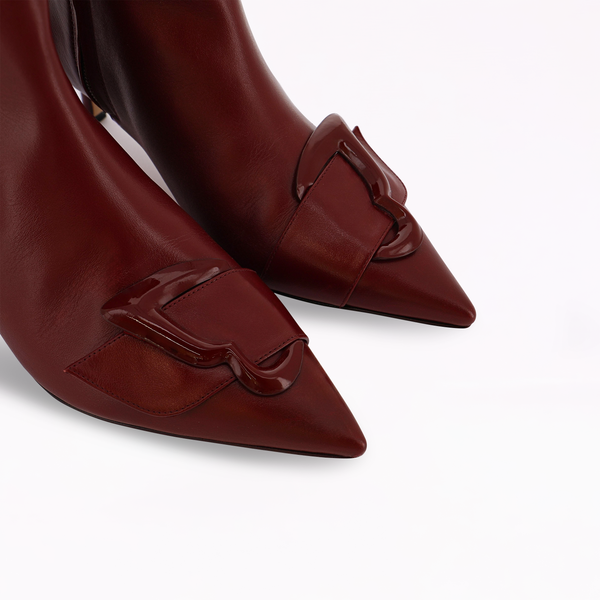 Sophia Webster Blair Low Ankle Boot Dark Cherry