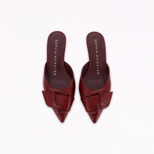 Sophia Webster Blair Low Mule Dark Cherry