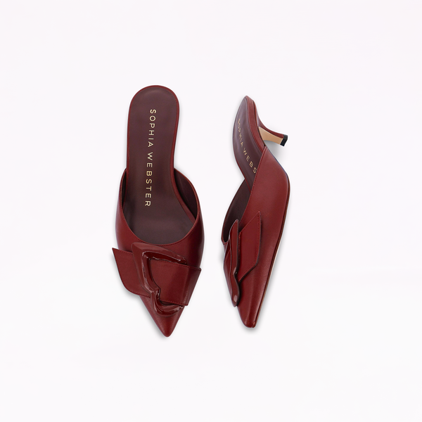 sophia webster Blair Low Mule Dark Cherry