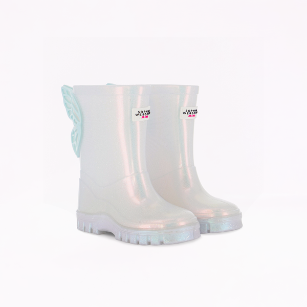 Sophia Webster Butterfly Welly Iridescent Glitter