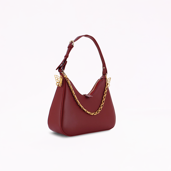 Sophia Webster Mariposa Hobo Bag Dark Cherry