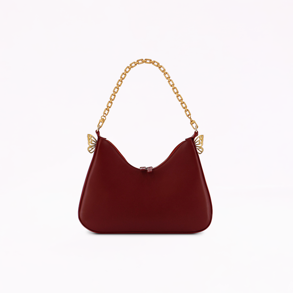 Sophia Webster Mariposa Hobo Bag Dark Cherry