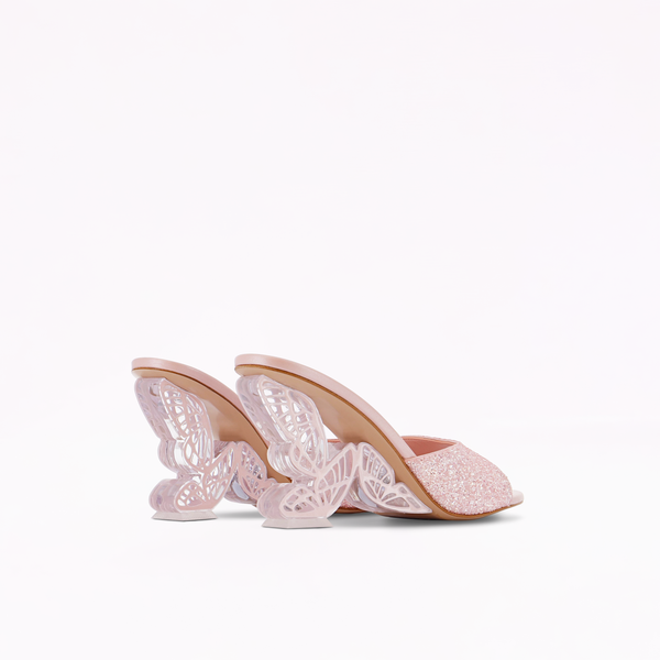 Sophia Webster Paloma Mid Mule Pink Opal