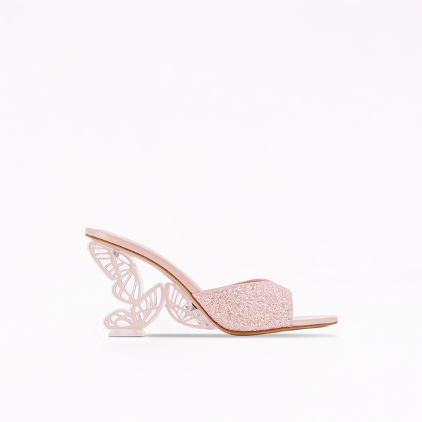 Sophia Webster Paloma Mid Mule Pink Opal