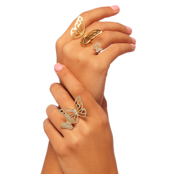 Sophia Webster Papillon 18K Gold Classic Ring Gold