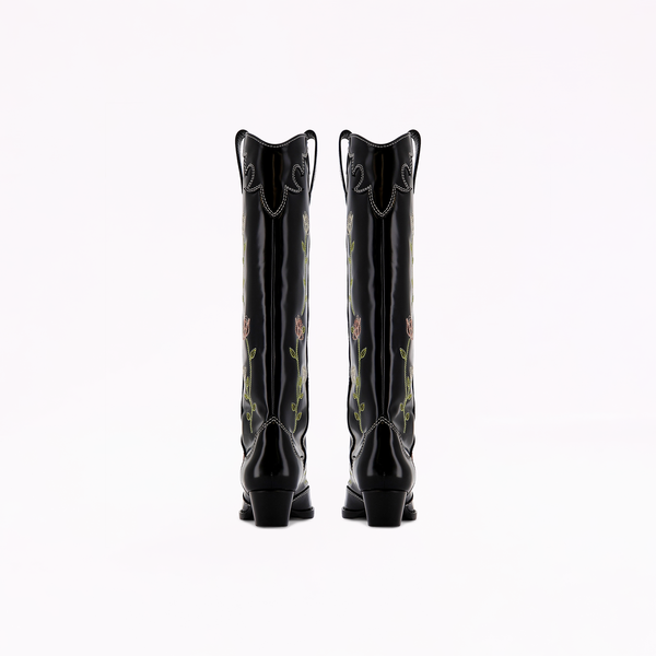 Sophia Webster Shelby Bow Knee Boot Black