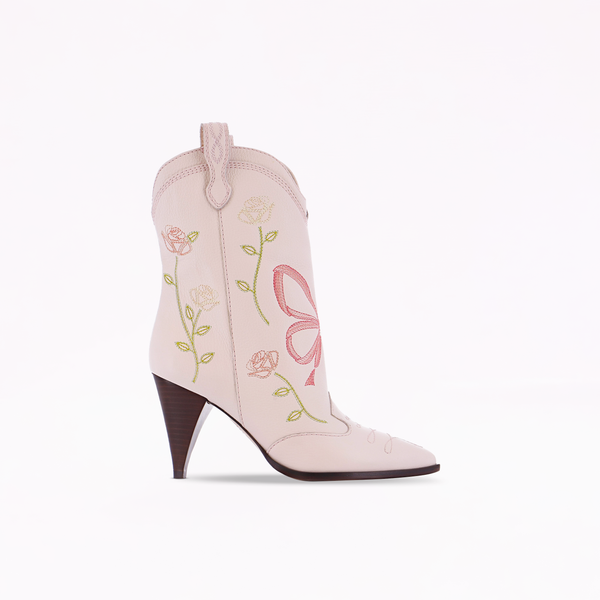 Sophia Webster Shelby Bow Mid Boot Heavenly Pink