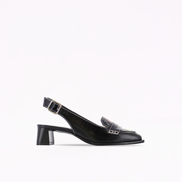 Sophia Webster Shelby Slingback Loafer Black