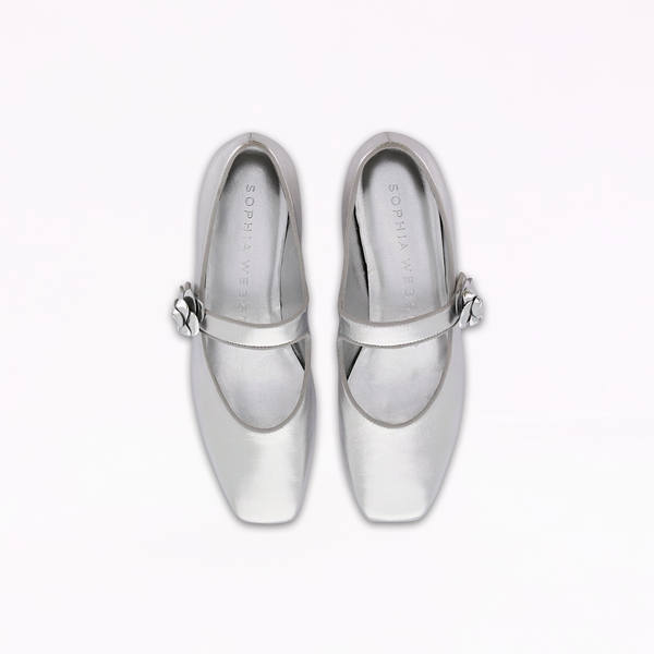 Sophia Webster Titania Mary Jane Flat Silver