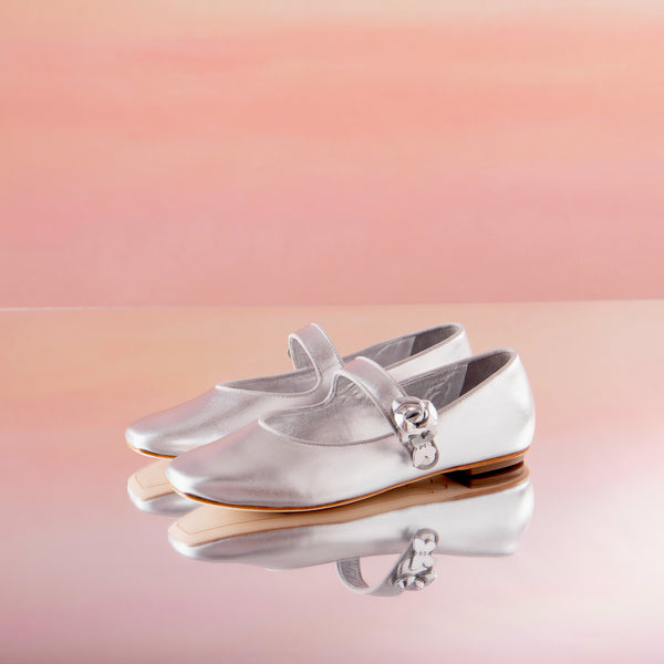 Sophia Webster Titania Mary Jane Flat Silver