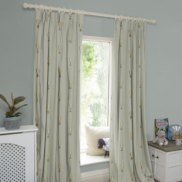 Sophie Allport Bears & Balloons Mint Grey Made To Measure Curtains