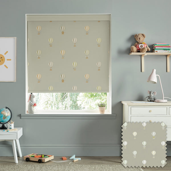 sophie allport Bears & Balloons Mint Grey Made to Measure Roller Blind