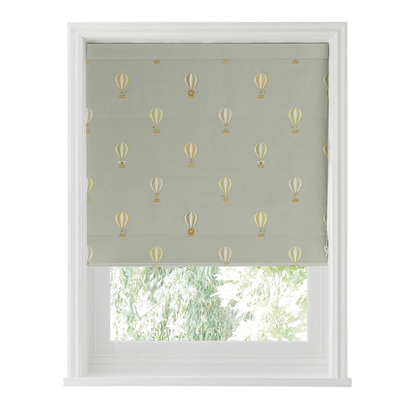Sophie Allport Bears & Balloons Mint Grey Made To Measure Roman Blind