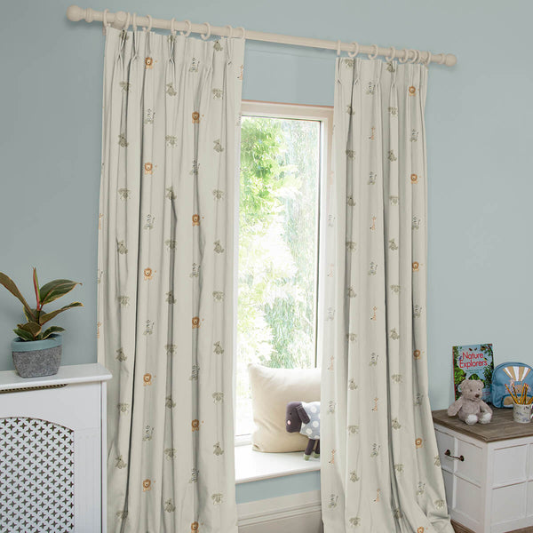 Sophie Allport Bears Linen Look Made To Measure Curtains
