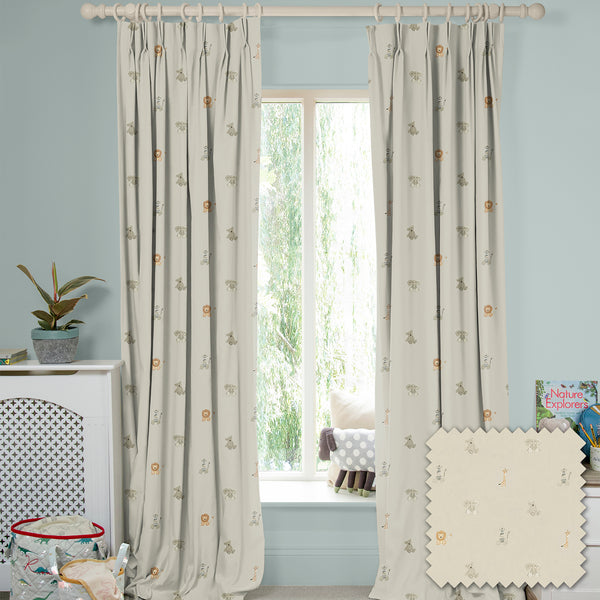 sophie allport Bears Linen Look Made to Measure Curtains