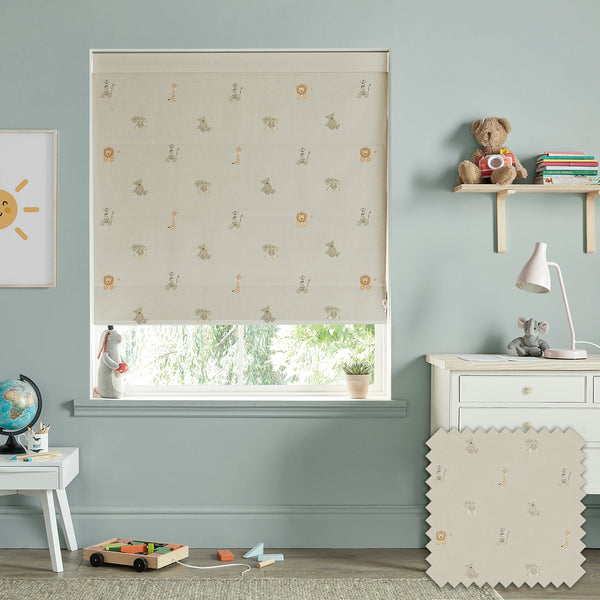 sophie allport Bears Linen Look Made to Measure Roman Blind