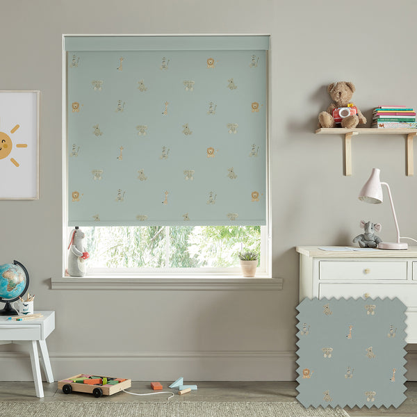 sophie allport Bears Sage Green Made to Measure Roller Blind