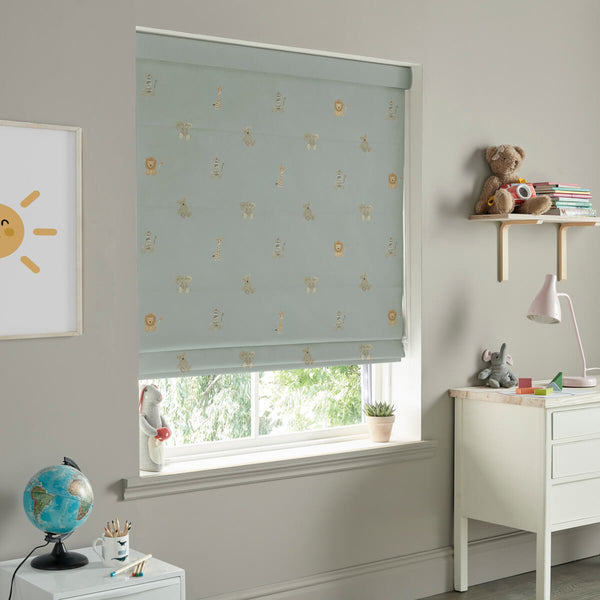 Sophie Allport Bears Sage Green Made To Measure Roman Blind