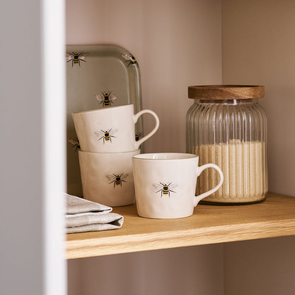 sophie allport Bees Dimpled Small Stoneware Coffee Mug