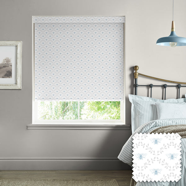 sophie allport Bees & Leaves White Made to Measure Roller Blind