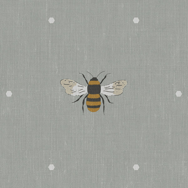 Sophie Allport Bees Pale Slate Made To Measure Curtains