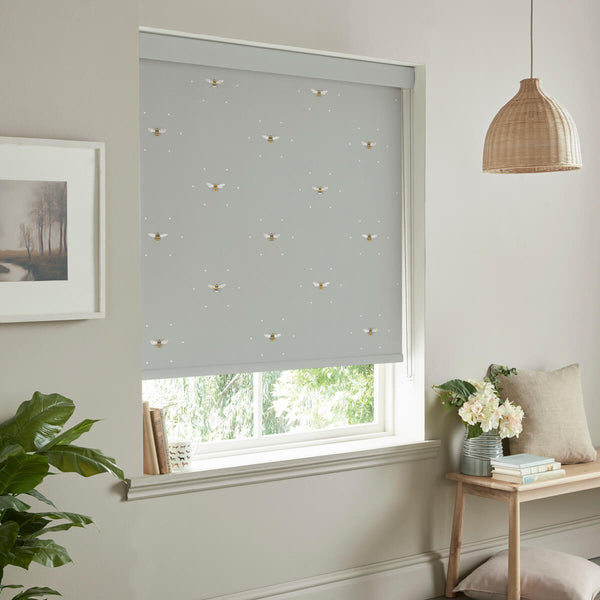Sophie Allport Bees Pale Slate Made To Measure Roller Blind